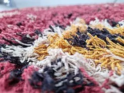 Tapis à poils longs - Nyle Natural Cotton Shaggy (rose/multicolore)