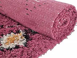 Tapis à poils longs - Nyle Natural Cotton Shaggy (rose/multicolore)