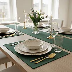Chemins de table - Niva (vert foncé)