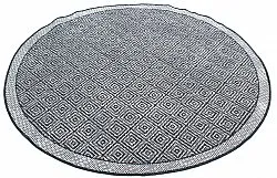 Tapis rond - Monsaraz (noir)