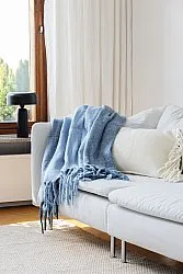 Plaid en mélange de laine - Carol (bleu)