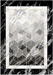 Tapis Wilton - Castello (noir/blanc)
