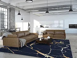 Tapis Wilton - Cesina (noir/doré)