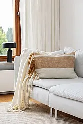 Housse de coussin en mélange de laine - Charlotte (jaune)