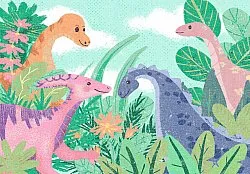 Tapis pour enfants - Dino Friends (multicolore)
