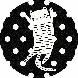 Tapis rond - Sleepy Kitten (multicolore)
