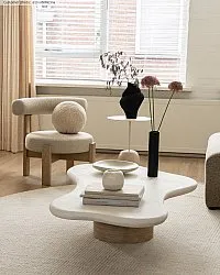 Tapis rond - Coastal (crème)