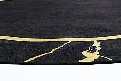 Tapis rond - Cerasia (noir/doré)