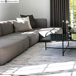 Tapis en viscose - Jodhpur Special Luxury Edition (gris clair/beige)