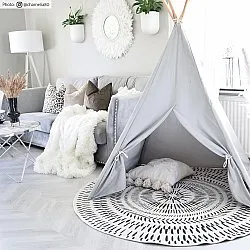 Tapis rond - Brussels Night (gris)