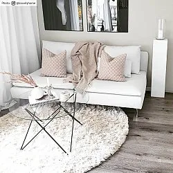 Tapis ronds - Janjira (blanc cassé)