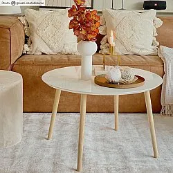 Tapis rond - Jodhpur Special Luxury Edition Viscose (beige clair)