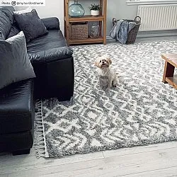 Tapis à poils longs - Loja (gris)