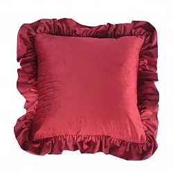 Housse de coussin - Ruffled (rouge)