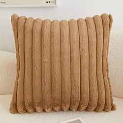 Housse de coussin - Soft stripes (marron)