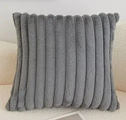 Housse de coussin - Soft stripes (gris)