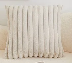 Housse de coussin - Soft stripes (blanc cassé)