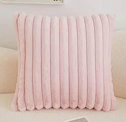 Housse de coussin - Soft stripes (rose)