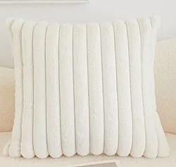 Housse de coussin - Soft stripes (blanc)