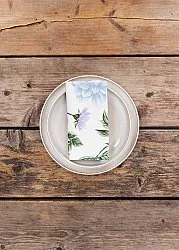 Serviettes de table en tissu - lot de 4 Dahlia (bleu)