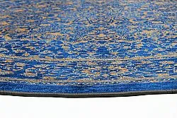 Tapis rond - Vinadio (bleu/doré)