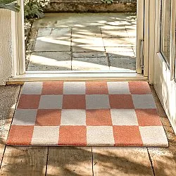 Tapis d’entrée - Lovre (rouge/beige)