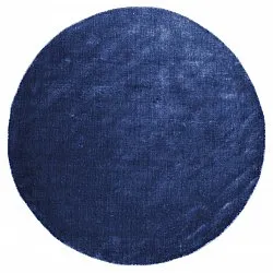 Tapis rond - PET recyclé avec aspect viscose (bleu marine)