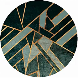 Tapis rond- Amasra (vert)