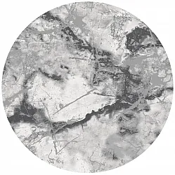 Tapis rond - Mermer (gris/blanc)