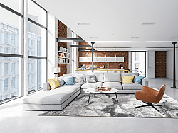 Tapis Wilton - Mermer (gris/blanche)