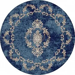 Tapis rond - Taknis (bleu)