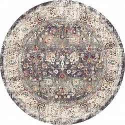 Tapis rond - Bouhjar (gris/multicolore)