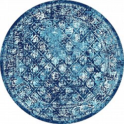 Tapis rond - Douz (bleu)