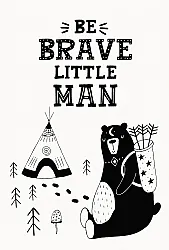 Tapis enfant - Camping Bear (blanc)