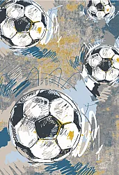 Tapis enfant - Cartoon Footballs (multicolore)