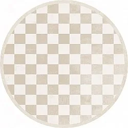 Tapis rond - Nevada (beige/blanc)
