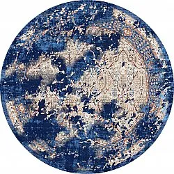 Tapis rond - Temima (bleu)
