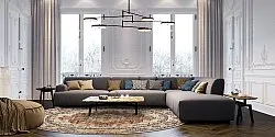 Tapis rond - Siliana (beige)
