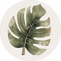 Tapis rond - Falling Leaves (verte)