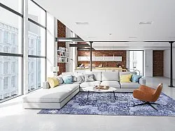 Tapis Wilton - Badem (bleu)