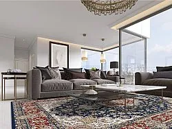 Tapis Wilton - Vakifli (bleu/multicolore)
