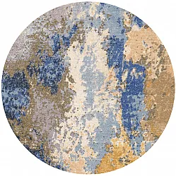 Tapis rond - Travale (gris/bleu/multicolore)