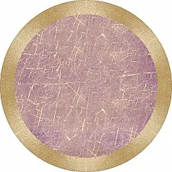 Tapis rond - Roges (rose/doré)