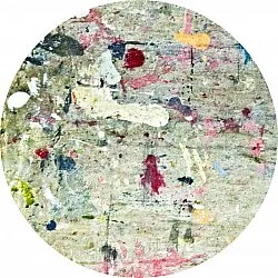 Tapis rond - Satriano (gris/multicolore)
