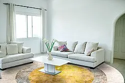 Tapis rond - Budoni (gris/beige/jaune)