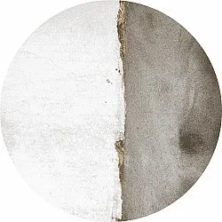Tapis rond - Prades (blanc/gris)