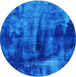 Tapis rond - Campile (bleu)