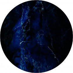 Tapis rond - Zuani (bleu foncé)