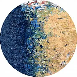 Tapis rond - Sindia (beige/bleu)