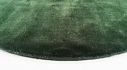 Tapis rond - PET recyclé avec aspect viscose (vert)